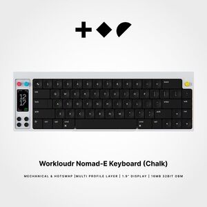 NEW - Work Louder Nomad [e] Keyboard, Chalk White